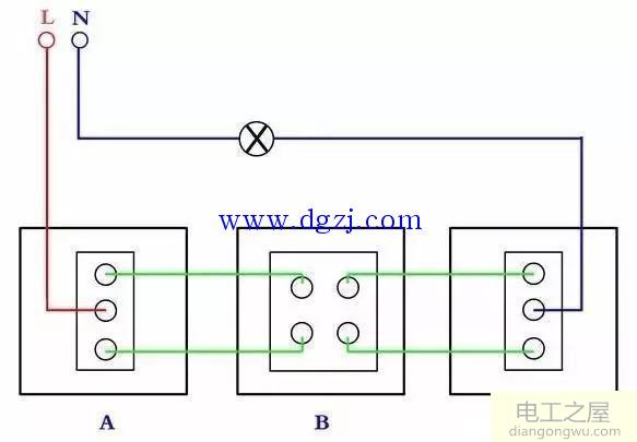 三控开关实物接线图_ 三联开关接线图实物图 