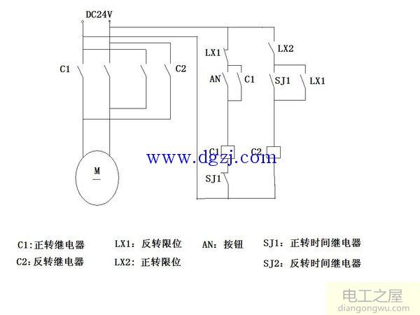 24v电机正反转电路图_24v电机正反转电路图