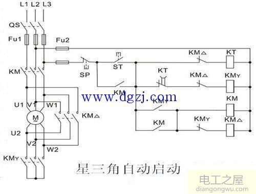 星三角启动电路图原理_星三角启动电路图讲解