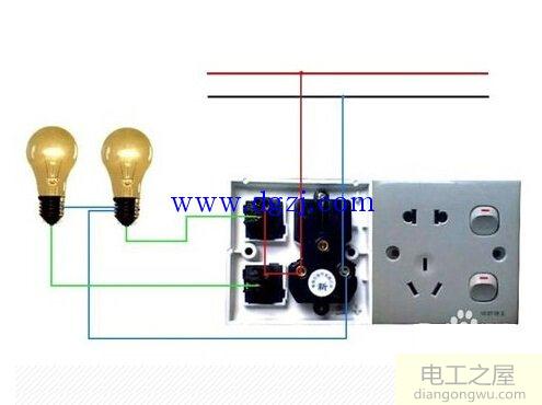 二开五孔插座怎么接线?二开五孔开关接线图解