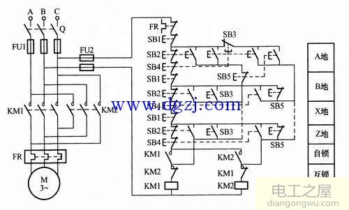 正反转点动控制电路图_电机点动正反转电路图