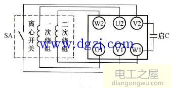 单相电机正反转接线图倒顺开关