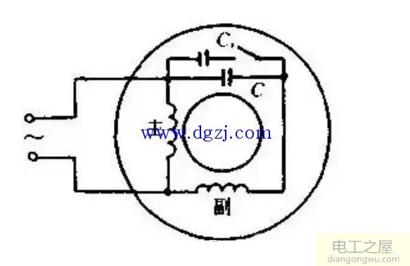 单相电容运转异步电动机接线图