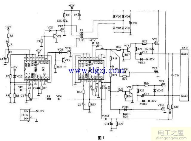 车载逆变器电路原理图