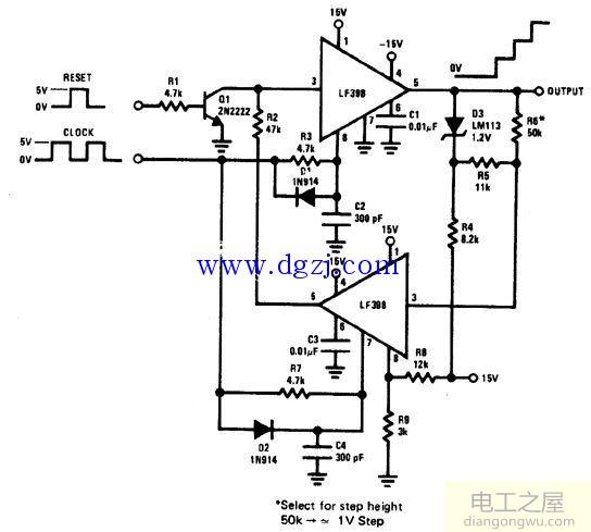 阶梯波发生器电路图