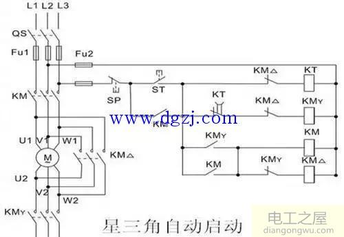 电动机星三角启动电路图讲解