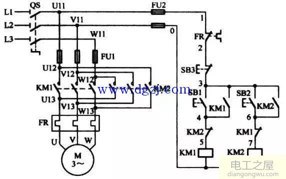 电动机正反转控制线路工作原理分析