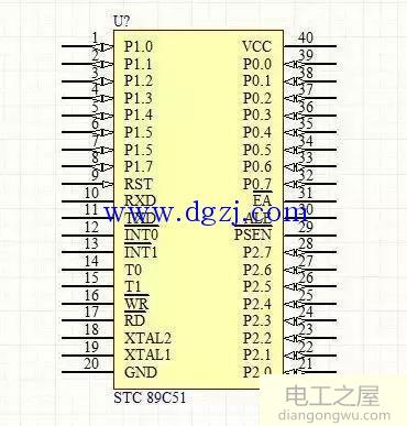 51系列单片机的引脚图