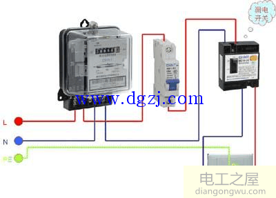 漏电保护器2p怎么接线,220v漏电保护器接线图