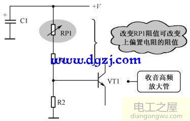 高频放大管分压式偏置电路图分析