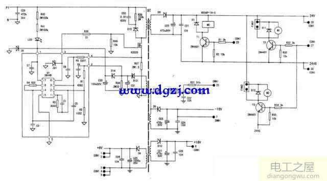 康沃变频器开关电源电路图讲解