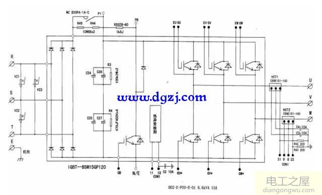 康沃变频器主电路图解说