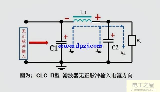 利用电感与电容器组成的滤波电路图