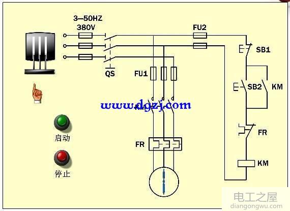 电机启停控制回路加入dcs控制电路图