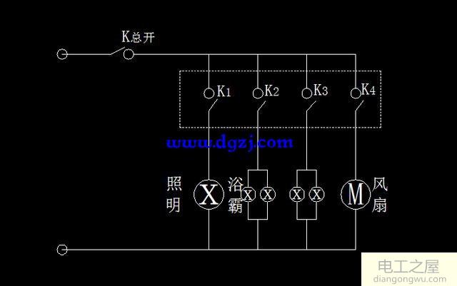 浴霸电路图