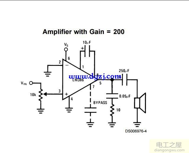 lm386简易功放电路图及实际焊接电路图