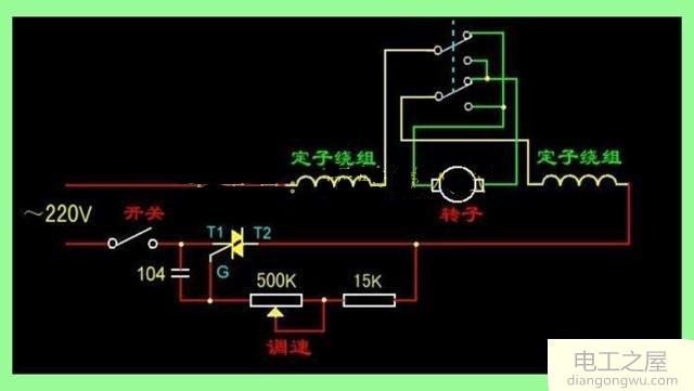 电钻调速开关的接线方式和调速原理图