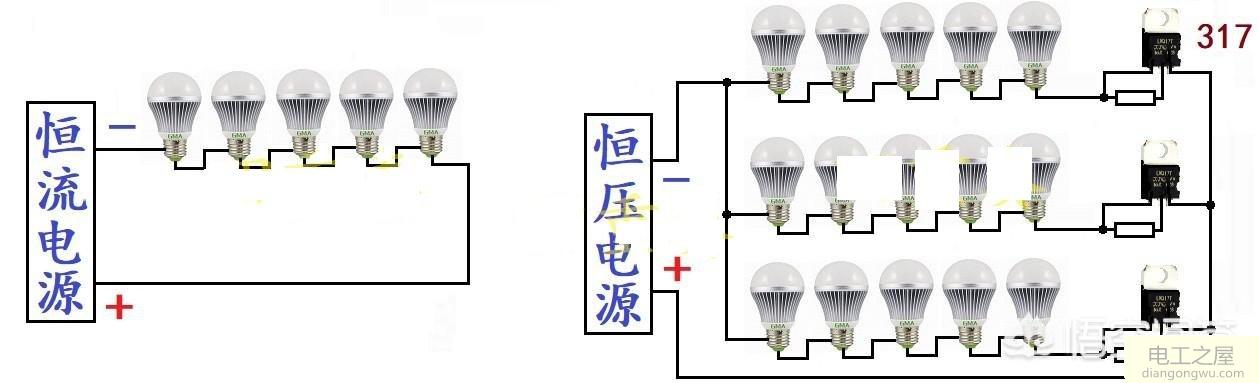 12vLED灯怎么用220v点亮