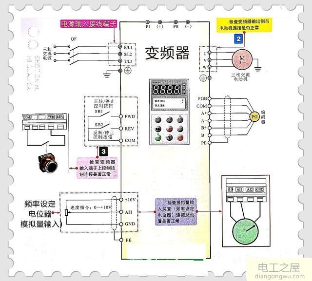 两个开关如何控制变频器