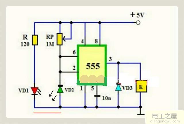 采用555电路制作的红外光电开关电路