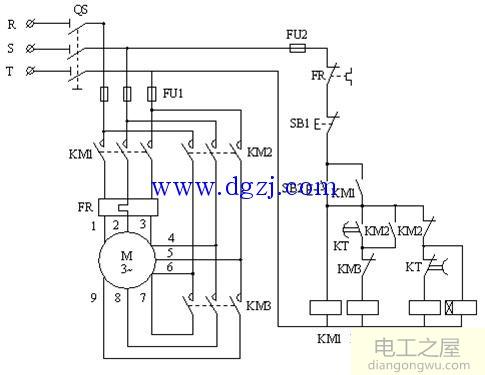 三相异步电动机降压启动电路原理图解