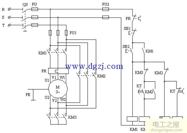 三相异步电动机降压启动电路原理图解