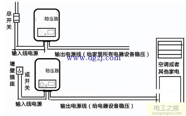 家用稳压器接线图_220v稳压器接线图解