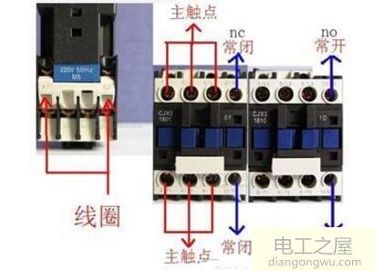 交流接触器浮球自动控水接线方法