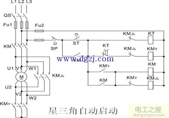 电机星三角接法实物图_星三角电机接线实物图