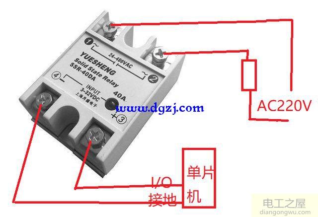 单片机控制固态继电器接线图