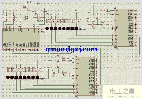 51<a href=http://www.diangongwu.com/zhishi/danpianji/ target=_blank class=infotextkey>单片机</a>多机通信电路图及C语言程序