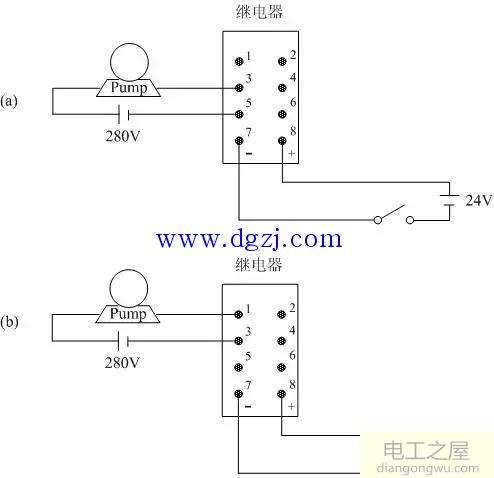 8脚继电器的接线方法图