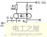 用光电耦合器组成的双稳态<a href=http://www.diangongwu.com/zhishi/dianlutu/ target=_blank class=infotextkey>电路图</a>