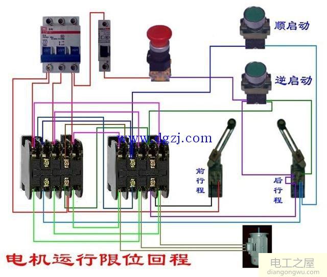 三相电动机正反转控制电路图