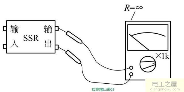 万用表检测固态继电器输入部分和输出部分