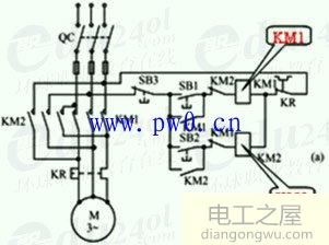 三相异步电动机正反转控制电路图