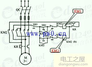 三相异步电动机正反转控制电路图