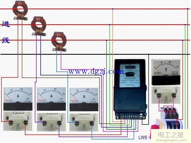 单相电表电路原理图及接线方法