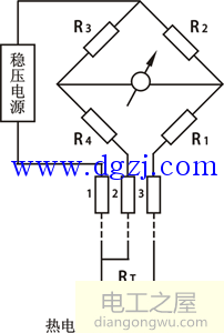三线制热电阻接线图_三线制热电阻测温电路接线图