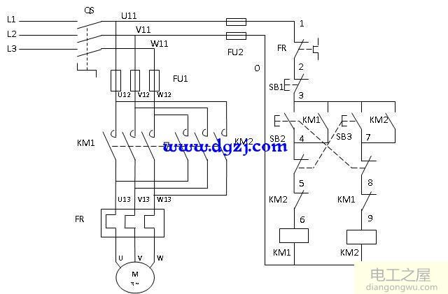 电机正反转电气原理图讲解