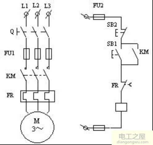 接触器自锁怎么接线图