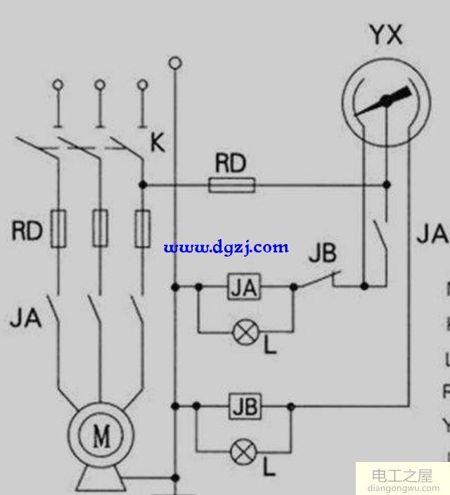 电接点压力表接线图及控制电机实物图