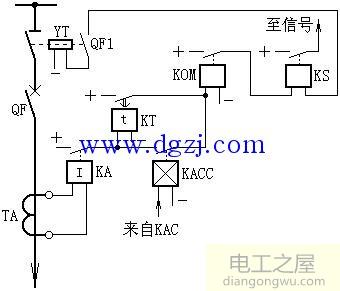 自动重合闸后加速动作过程原理接线图