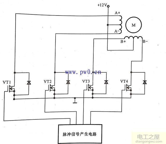 单极性两相步进电机驱动方式图解