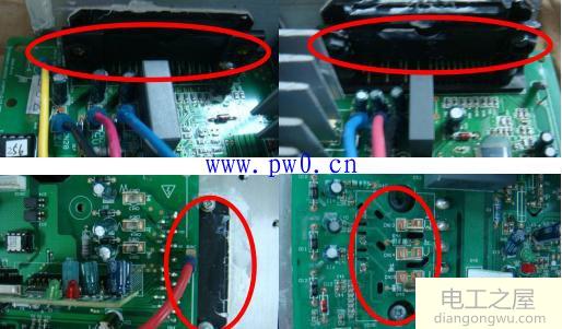 美的变频空调模块保护显示P0维修方法