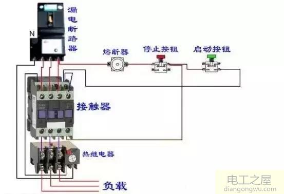 热继电器接线图_热继电器实物接线图解