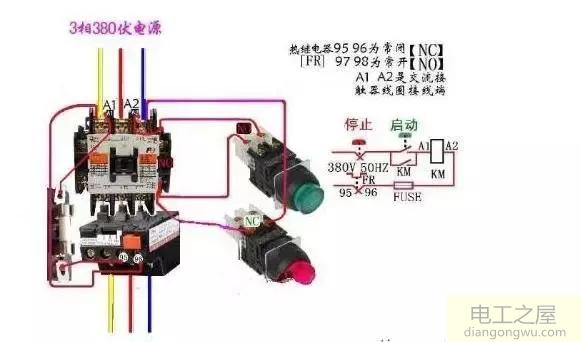 热继电器接线图_热继电器实物接线图解