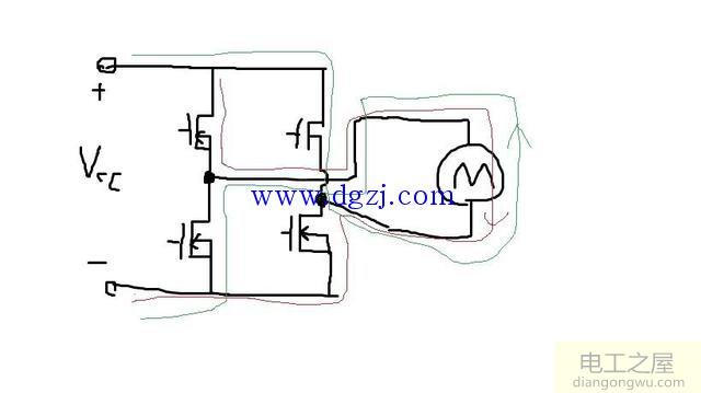 直流电机正反转控制电路原理图