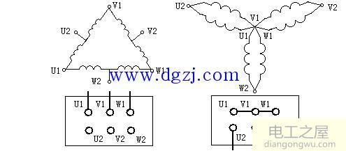 4/2极双速电动机定子绕组连接方法接线图分析