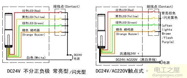 四线七彩led灯接线图_led灯四根线接线图解